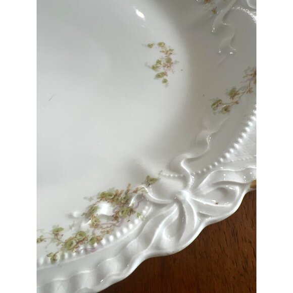 Theodore Haviland Limoges France Oval Platter 16" Antique Porcelain Floral - Picture 7 of 9